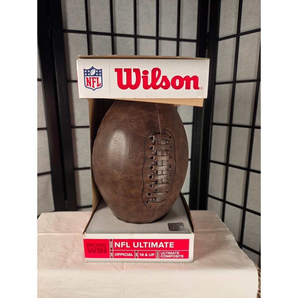 Wilson NFL Ultimate Official Size Football Ultimate Composite Brown Ages 14+